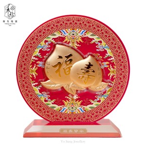 金箔擺件 - 壽桃